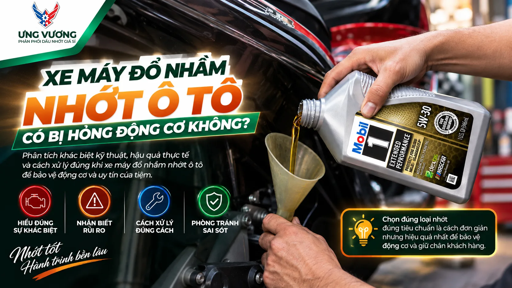 Xe Máy Đổ Nhầm Nhớt Ô Tô Có Bị Hỏng Động Cơ Không?