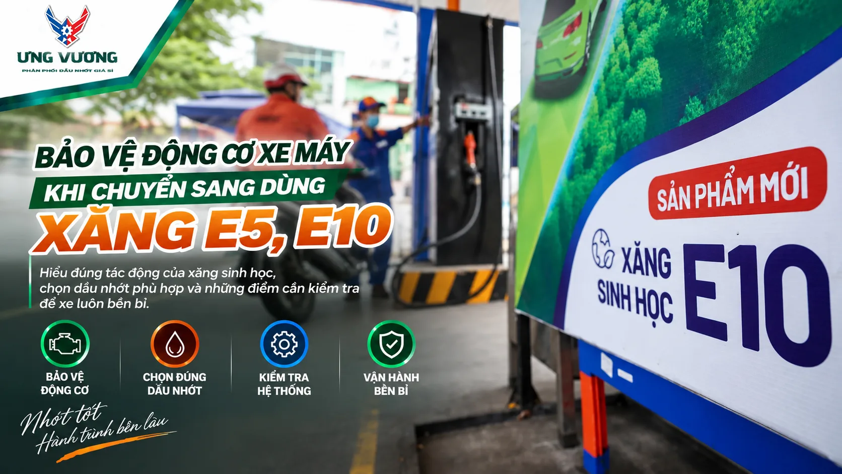 Bảo Vệ Động Cơ Xe Máy Khi Chuyển Sang Dùng Xăng E5, E10