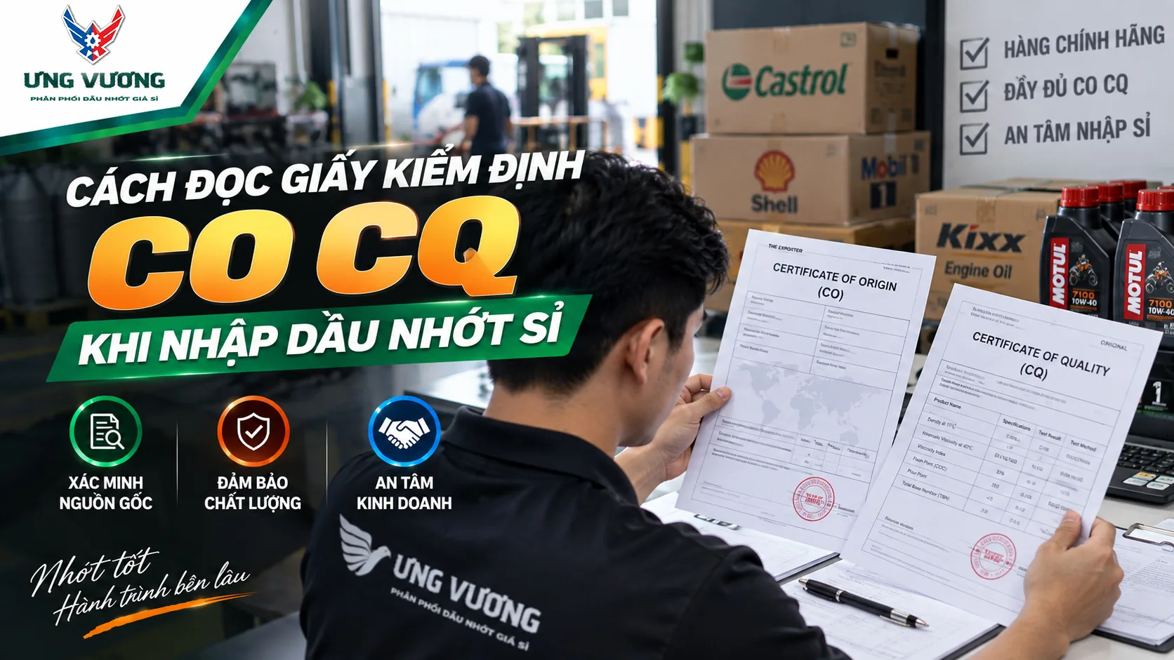 Cách Đọc Giấy Kiểm Định CO CQ Khi Nhập Dầu Nhớt Sỉ