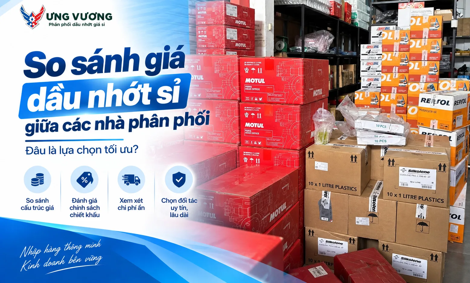 So sánh giá dầu nhớt sỉ giữa các nhà phân phối: Đâu là lựa chọn tối ưu?