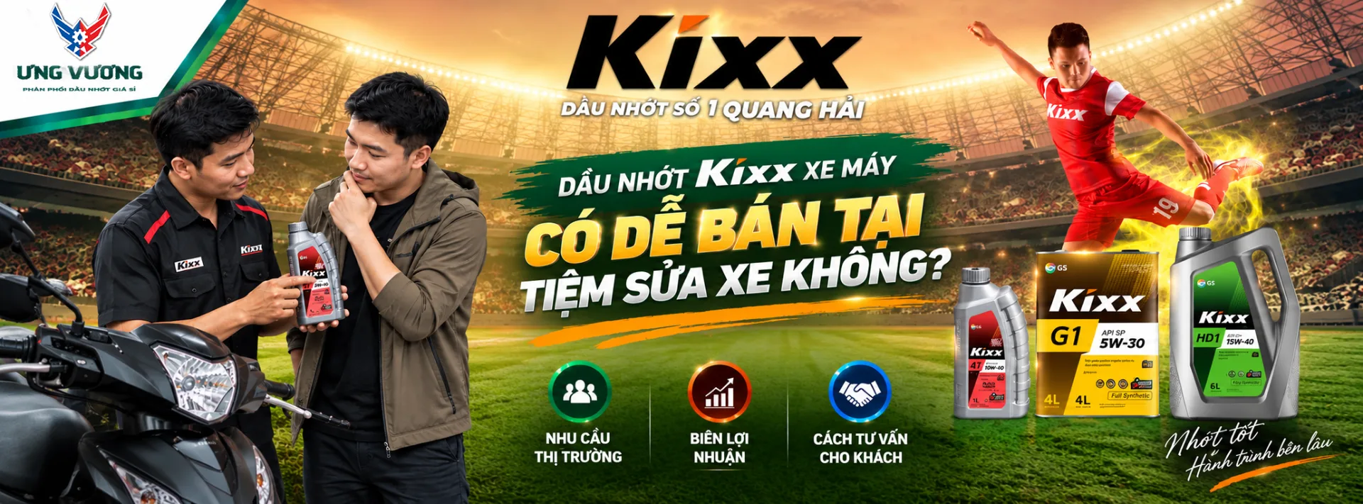 Dầu Nhớt Kixx Xe Máy Có Dễ Bán Tại Tiệm Sửa Xe Không?