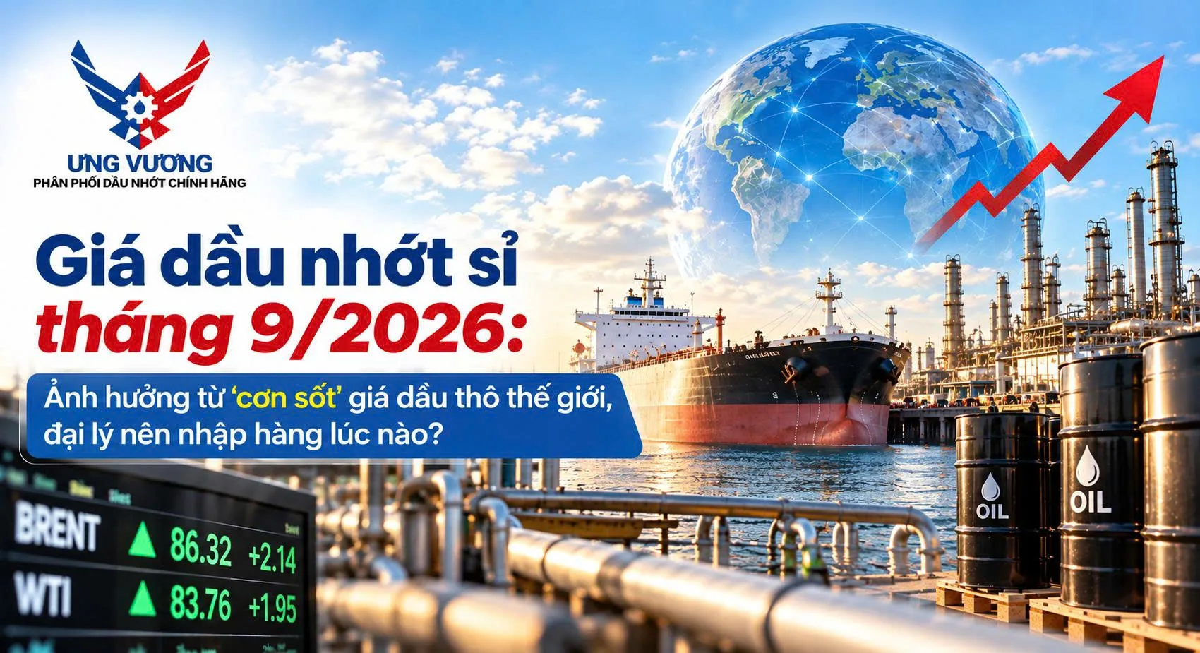 Giá dầu nhớt sỉ tháng 9/2026: Ảnh hưởng từ 'cơn sốt' giá dầu thô thế giới, đại lý nên nhập hàng lúc nào?