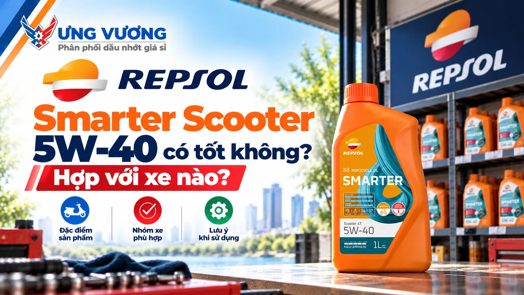 Repsol Smarter Scooter 5W-40 có tốt không? Hợp với xe nào?